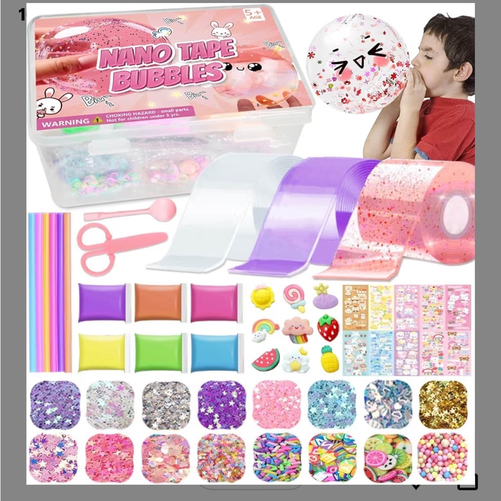 Nano Tape Bubbles Set - Pink, Purple, White